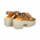 Sandalia Cruzada Piel Beige  4CCCCEES