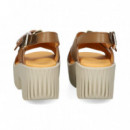 Sandalia Cruzada Piel Beige  4CCCCEES