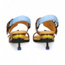 Sandalia 2 Hebillas Piel Multi Marron  4CCCCEES