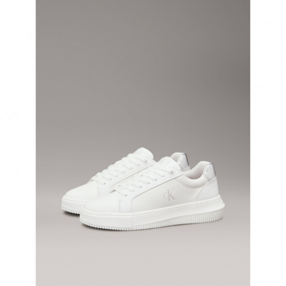 Chunky Cupsole Low Mg Bright White/silve  CALVIN KLEIN