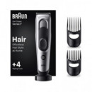 BRAUN Cortapelo 7 en 1 HC7390 Series 7 Recargable y con Cable Lavable 4 Accesorios