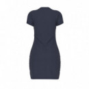 Vestido Mini de Punto Acanalado Ceñido de GUESS