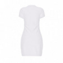 Vestido Mini de Punto Acanalado Ceñido de GUESS