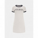 Vestido Mini de Punto Acanalado Ceñido de GUESS