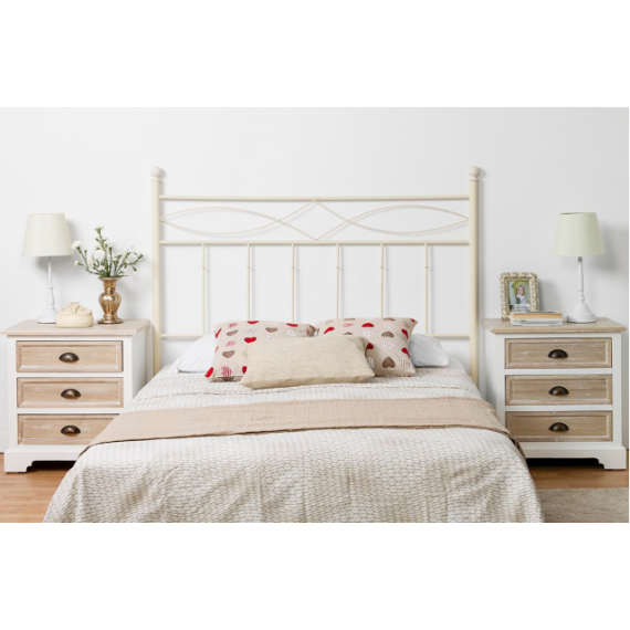 CABECERO DE FORJA MOD. 108 CAMA DE 105 CM COLOR BLANCO