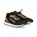 Deportivo Malla Beige+negro  HUGO