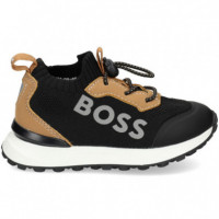 Deportivo Malla Beige+negro  HUGO