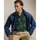 20/1 Printed Mesh-ssl-psh Green  RALPH LAUREN