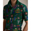 20/1 Printed Mesh-ssl-psh Green  RALPH LAUREN