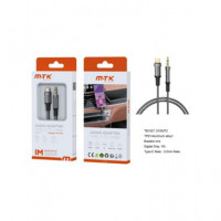 MTK Cable Audio Tipo C/m a Jack 3.5MM/M 1.2MTRS Trenzado TB1527