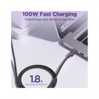 JOYROOM Cable Datos Tipo C M/m 100W Negro 1.2MTRS S-CC100A14