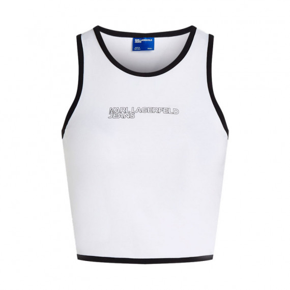 Camiseta sin Mangas con Detalle de Ribete  KARL LAGERFELD JEANS