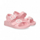 Sandalia 2 Hebillas Goma Rosa  GARVALIN