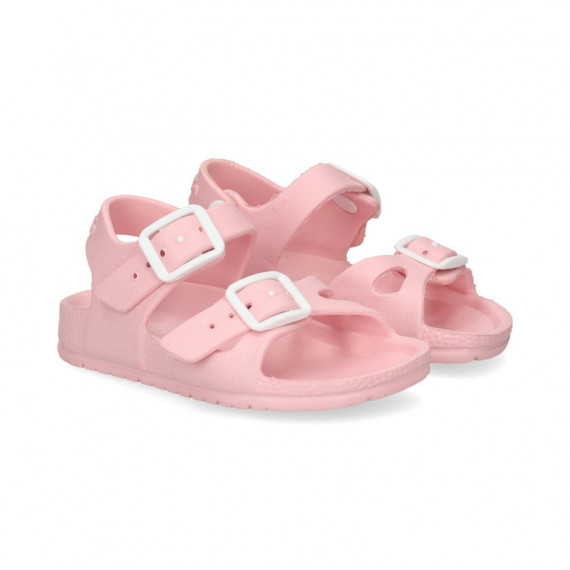 Sandalia 2 Hebillas Goma Rosa  GARVALIN