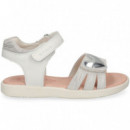 Sandalia Corazon Gris+blanco  GARVALIN