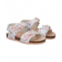 Sandalia Print 2 Hebillas Multi Blanco  GARVALIN