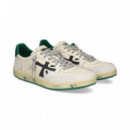 Dep.piel+craquelado Verde+blanco  PREMIATA