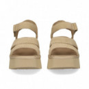 Sandalia Plataforma Velcro ante Beige  UGG