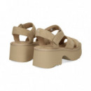 Sandalia Plataforma Velcro ante Beige  UGG
