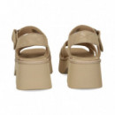 Sandalia Plataforma Velcro ante Beige  UGG