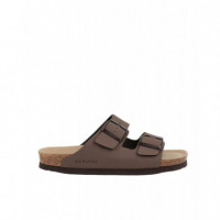 Calzado Sandalia GENUINS Hawaii Vegan Dark Brown