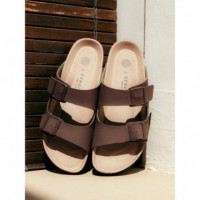 Calzado Sandalia GENUINS Hawaii Vegan Dark Brown