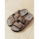 Calzado Sandalia GENUINS Hawaii Velour Taupe