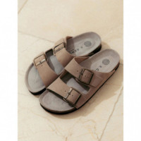 Calzado Sandalia GENUINS Hawaii Velour Taupe