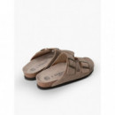 Calzado Sandalia GENUINS Hawaii Velour Taupe