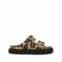 Calzado Sandalias GENUINS Honolulu Vegan Leopard