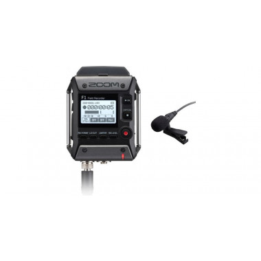 Grabadora de Campo ZOOM F1-LP con Micrófono Lavalier