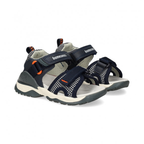 Sandalia 2 Velcros Naranja+azul  BIOMECANICS