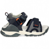 Sandalia 2 Velcros Naranja+azul  BIOMECANICS