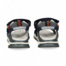 Sandalia 2 Velcros Naranja+azul  BIOMECANICS