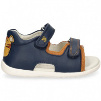 Sand.talon Cerrado 2 Velcros Azul  GARVALIN