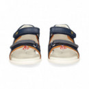 Sand.talon Cerrado 2 Velcros Azul  GARVALIN