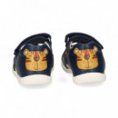 Sand.talon Cerrado 2 Velcros Azul  GARVALIN