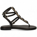 Esclava 3 Hebillas+piedras Negro  EXE