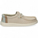 Wallabee Textil Beige  HEY DUDE