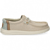 Wallabee Textil Beige  HEY DUDE