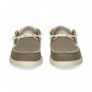 Deportivo Wallabee Tejido Gris  HEY DUDE