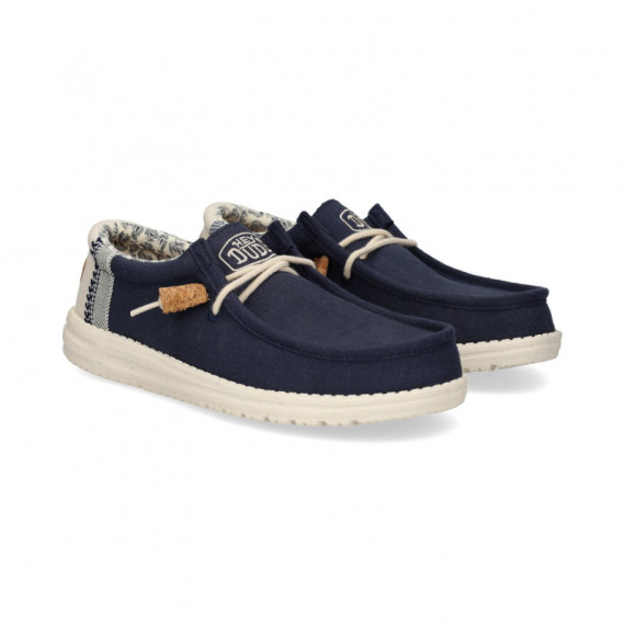 Wallabee Textil Marino  HEY DUDE