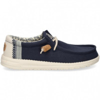 Wallabee Textil Marino  HEY DUDE