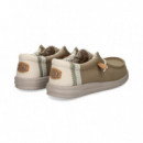 Wallabee Textil Kaki  HEY DUDE
