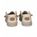 Wallabee Textil Kaki  HEY DUDE