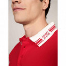Tjm Tipped Logo Polo Ss Ext Red Hot  TOMMY JEANS