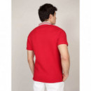 Tjm Tipped Logo Polo Ss Ext Red Hot  TOMMY JEANS