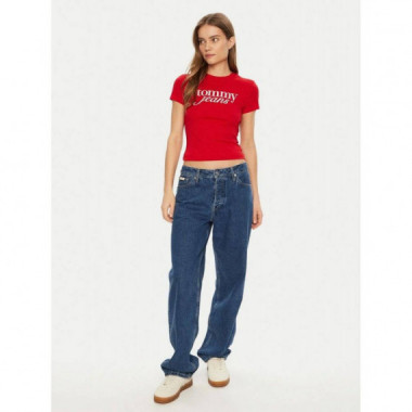 Tjw Slim Essential Logo Tee Ext Red Hot  TOMMY JEANS