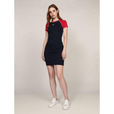 Tjw Cblk Badge Bodycon Dark Night Navy  TOMMY JEANS