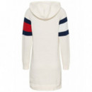 Tjw Flag Hood Sweater Dress Ext Ancient  TOMMY JEANS